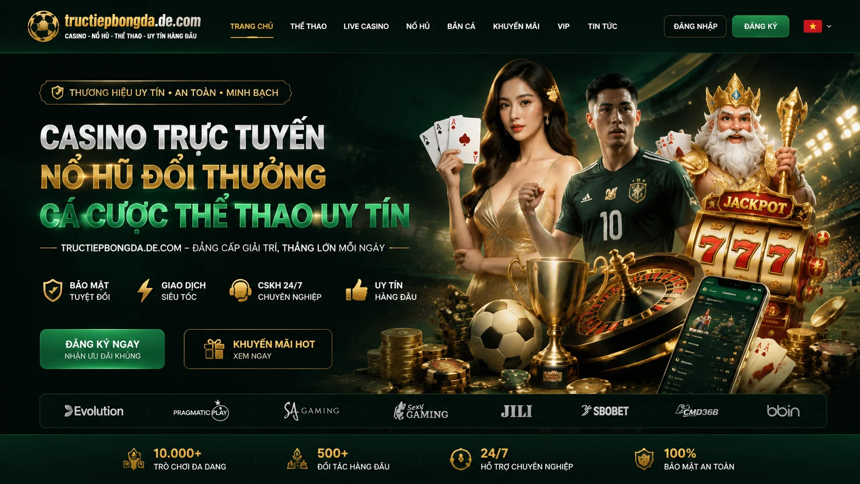 Khu live casino nhiều bàn chơi
